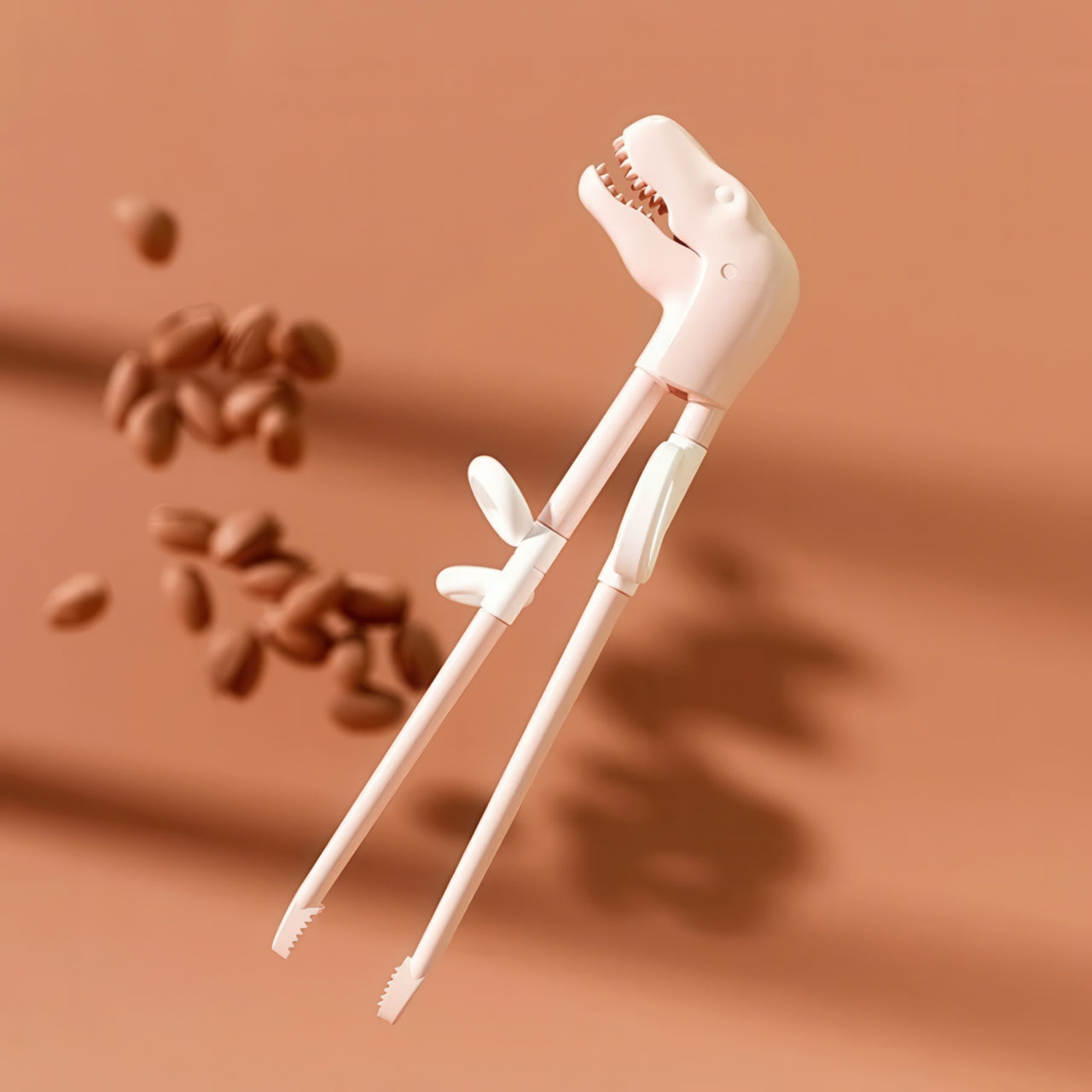 Baguettes Chinoises en Plastique pour Bébé Dinosaure Rose