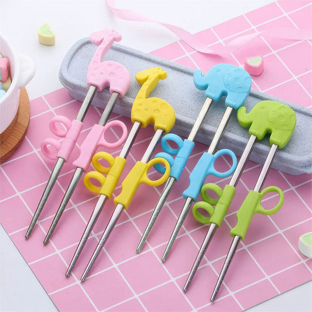 Baguettes Chinoises Enfants Acier Inoxydable