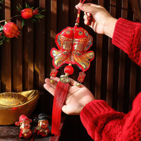 Thumbnail for Pompon Chinois Nouvel An Poissons Traditionnels Rouge