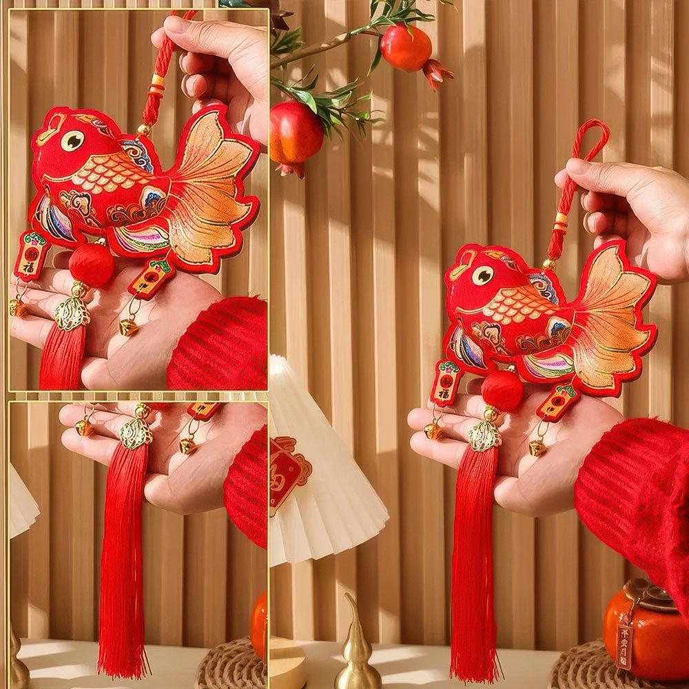 Porte Bonheur Chinois Traditionnel Nouvel An Poisson