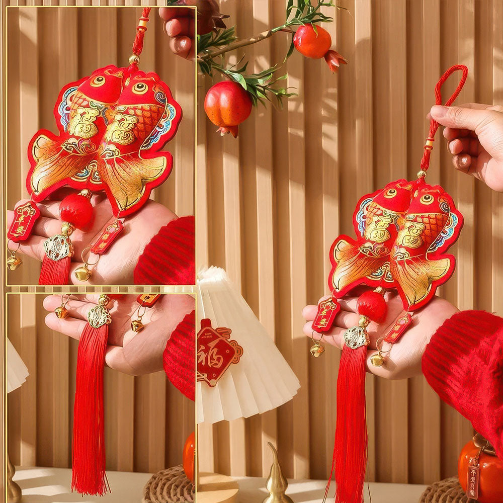 Porte Bonheur Chinois Traditionnel Nouvel An Carpes