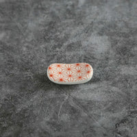 Thumbnail for Pose Baguettes Chinoises Céramique Colorée Motif Asanoha Corail