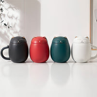Thumbnail for Toutes les couleurs de la tasse chinoise chat en céramique (noir, rouge, vert, blanc) alignées