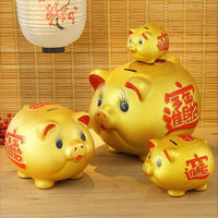 Thumbnail for Une famille de cochons d'or pour décorer et économiser