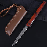 Thumbnail for Couteau de poche élégant et fonctionnel, avec son étui de transport.