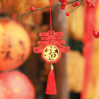 Thumbnail for Le porte-bonheur chinois rouge avec le caractère 