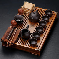 Thumbnail for Set complet pour la cérémonie du Gong Fu Cha, incluant théière Zisha et tous les accessoires.
