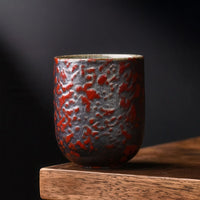 Thumbnail for Grès artisanal de Chine avec un émail texturé rouge et noir