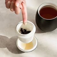 Thumbnail for Infuseur en porcelaine blanche de la tasse chat
