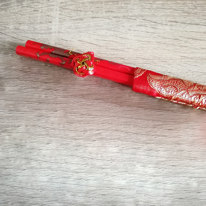 Baguettes chinoises motif dragon