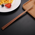 Baguettes chinoises inox or rose