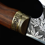 Couteau chinois ancien poignee en laiton