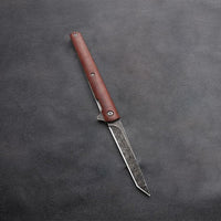 Thumbnail for couteau pliable chinois marron rouge