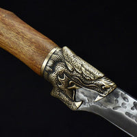 Thumbnail for couteau chinois tête de dragon forgé
