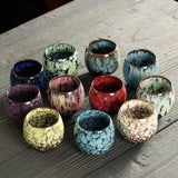 tasses chinoises colorées en céramique