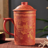 Thumbnail for tasse chinoise en argile violette phoenix