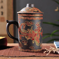 Thumbnail for tasse chinoise en argile phoenix