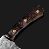 Poignée couteau chinois acier