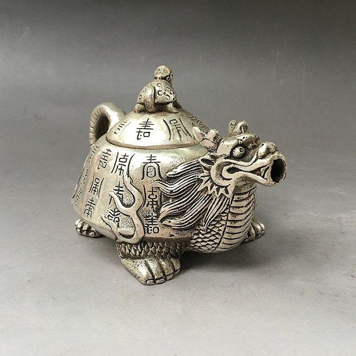 théière chinoise dragon en argent