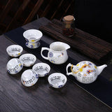 Service à thé chinois vintage fleurs