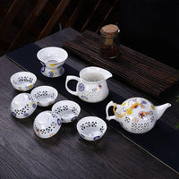 Thumbnail for Service à thé chinois vintage fleurs