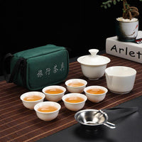 Thumbnail for Service à thé chinois en porcelaine vintage