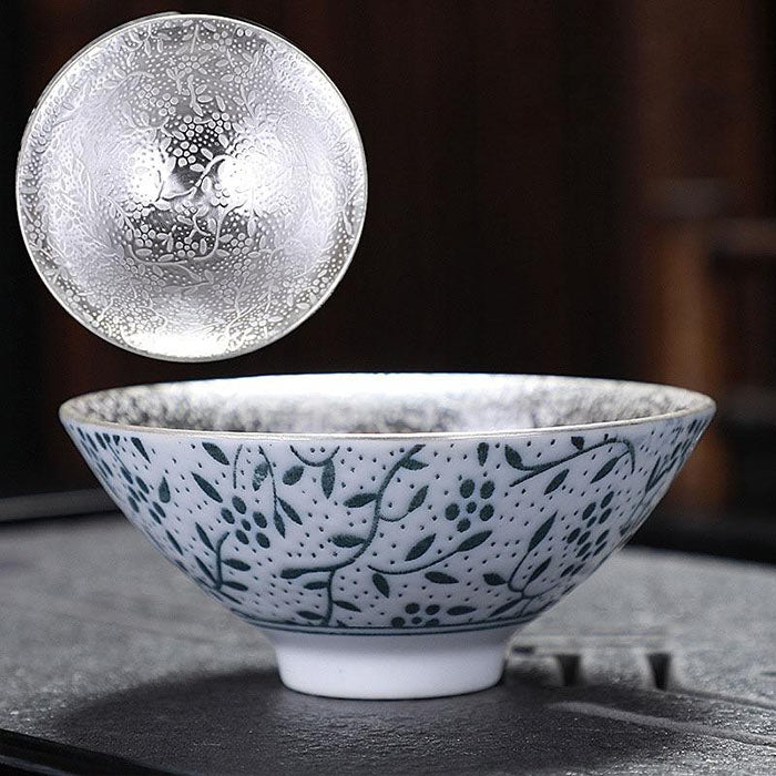 Lot de 2 tasses à thé japonais, en porcelaine chinoise, Sake - Vintage - Motif ondulé traditionnel - 280 ml - En porcelaine - Sans anse - Design Lot de 2 tasses à thé japonais, en porcelaine chinoise, Sake - Vintage - Motif ondulé traditionnel - 280 ml - En porcelaine - Sans anse - Design