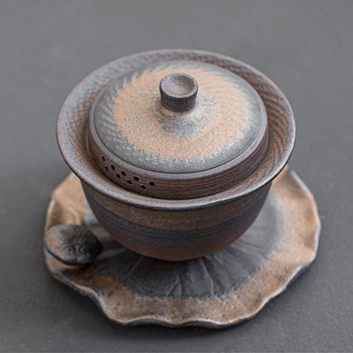 Tasse chinoise en céramique avec couvercle