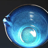 tasse chinoise céramique glacage bleu