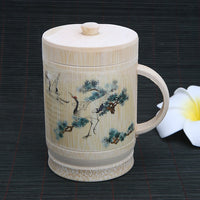 Thumbnail for tasse chinoise en bambou oiseaux arbre