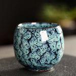 tasse chinoise en céramique bleue
