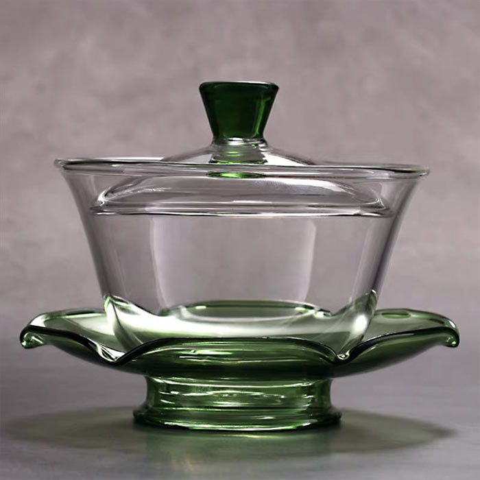 tasse chinoise en verre coloris vert