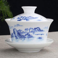 Thumbnail for tasse chinoise en porcelaine bleue