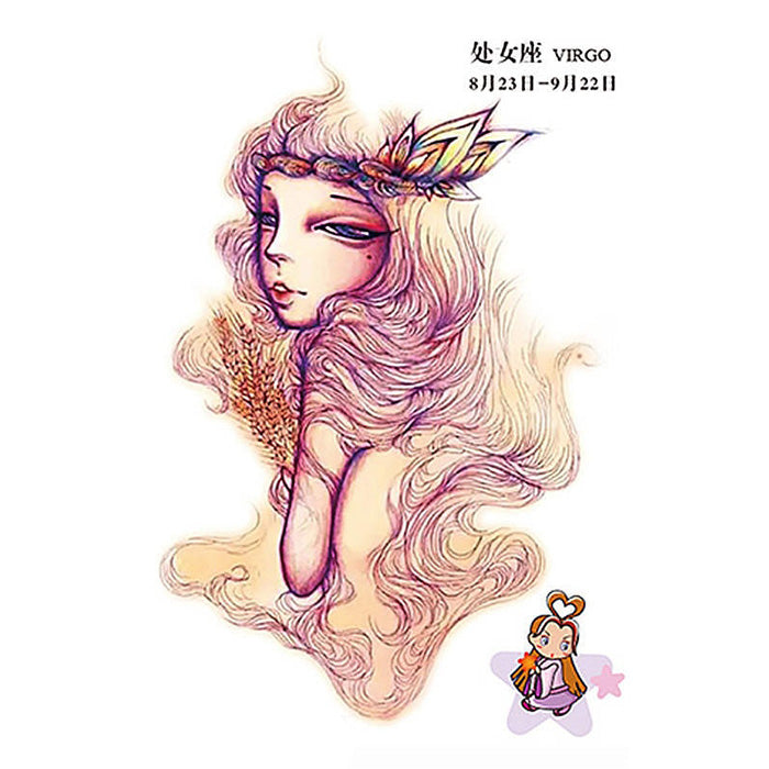 Tatouage Signe Astrologique Vierge Chinois