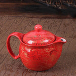 théière chinoise en porcelaine rouge