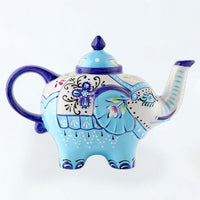 Thumbnail for Théière chinoise éléphant bleu clair