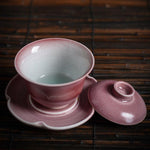 tasse chinoise en porcelaine rose traditionnelle
