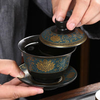 Thumbnail for tasse chinoise en porcelaine avec couvercle
