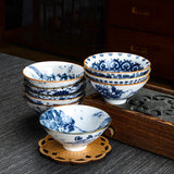tasses chinoises vintage en porcelaine fine