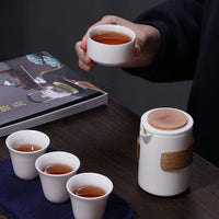 Thumbnail for tasses service à thé blanc de chine